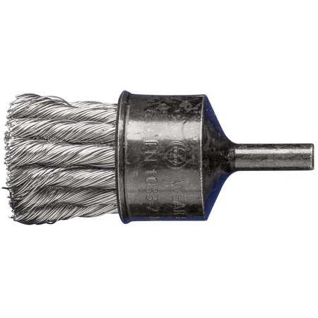 PFERD 1'' PSF Knot End Brush - .014 SS Wire, 1/4" Shank 764404